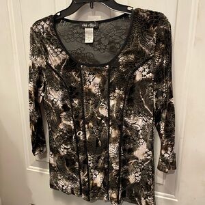 Only Nine Petite Black Velvet Goth/Fairy Velvet Top
New with Tag PM, Rich colors